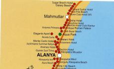 Карта Аланії докладна - вулиці, номери будинків, райони
